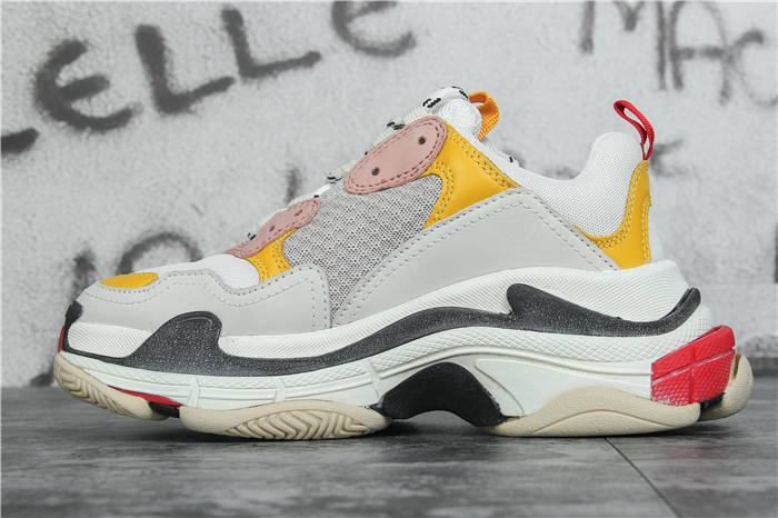 Balenciaga triple s cream yellow red on sale